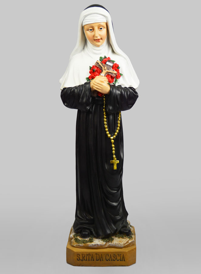 Statue Religieuse de Sainte Rita de Cascia - 60cm (pic 1)