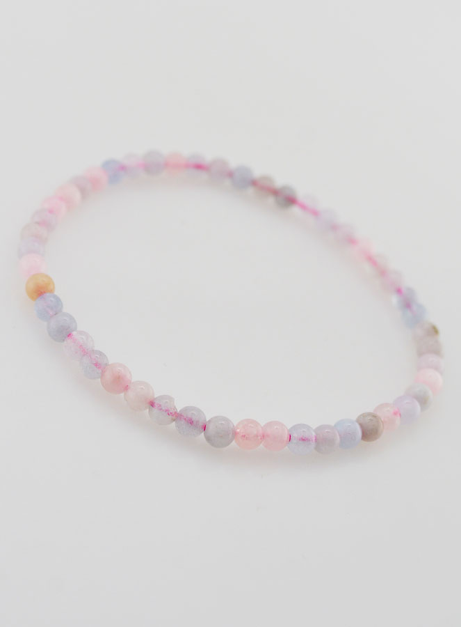 Bracelet en Pierre de Béryl - 4mm (pic 4)