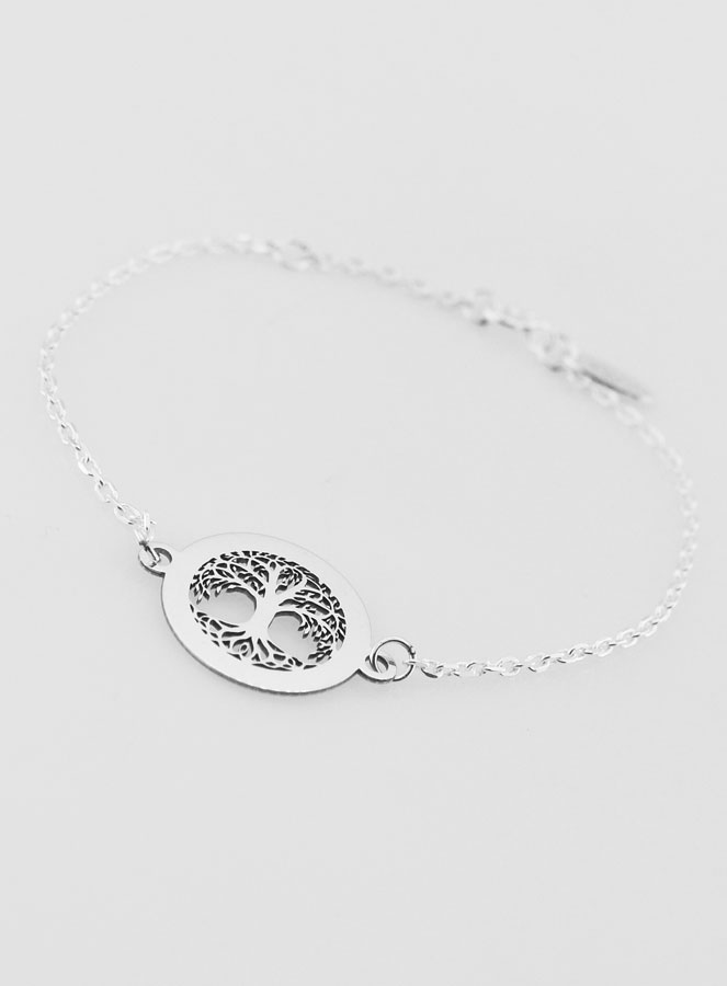 Bracelet en Argent Massif Arbre de Vie Racine - 17cm (pic 3)