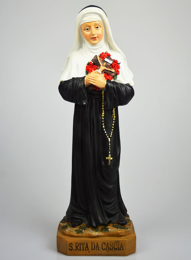 Statue Religieuse de Sainte Rita de Cascia - 40cm (pic 1)