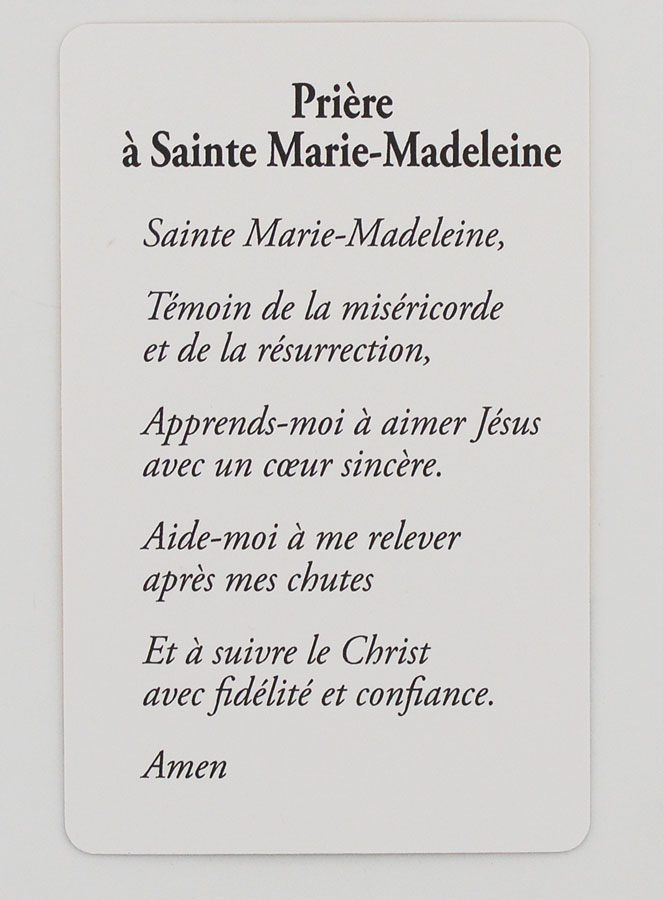 Carte de Prière à Sainte Marie Madeleine (pic 2)