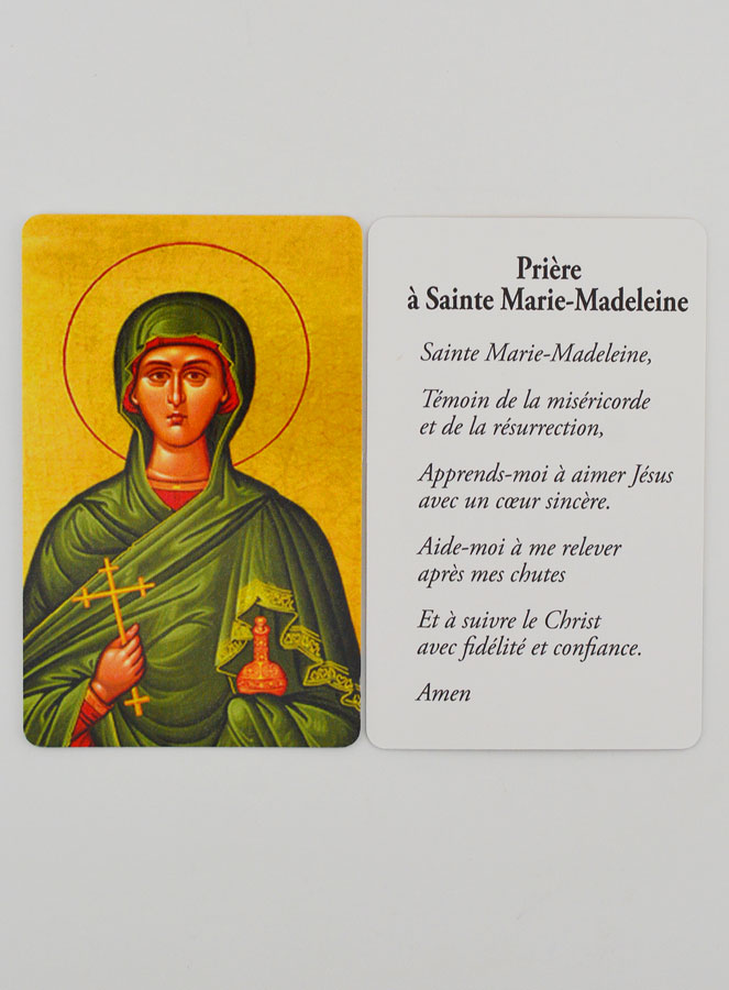 Carte De Pri re Sainte Marie Madeleine La Boutique Des Chr tiens Carte De Pri re Sainte Marie Madeleine La Boutique Des Chr tiens