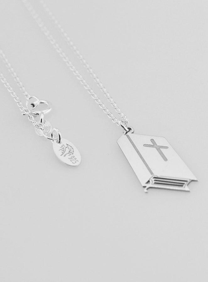 Collier Religieux Pendentif Bible - Argent 925/1000 (pic 1)