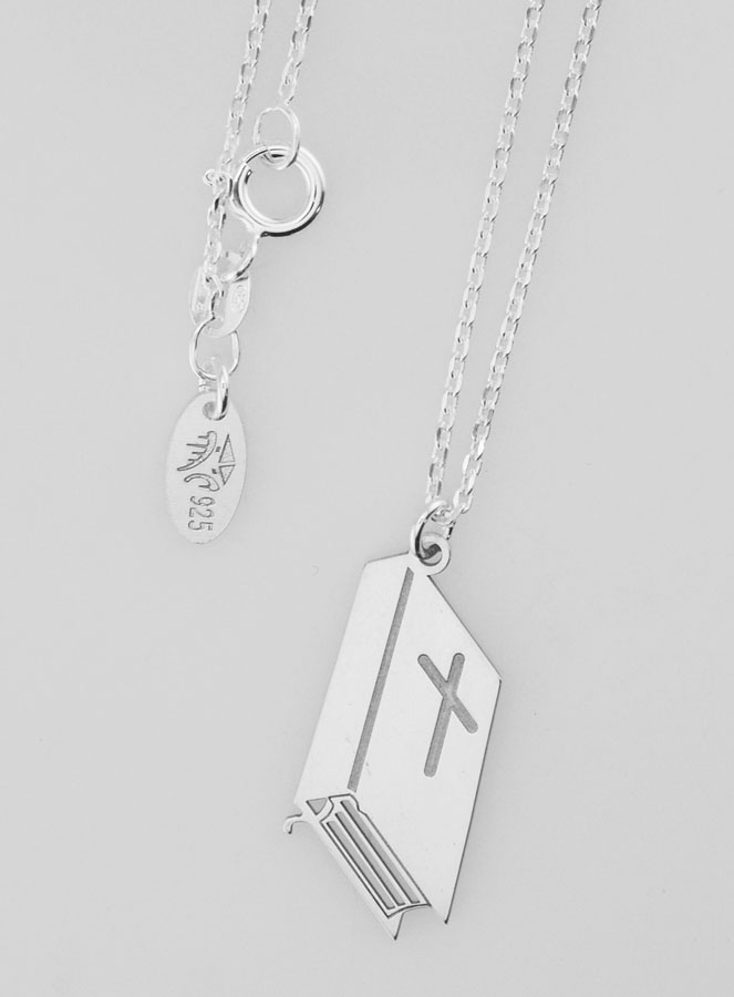 Collier Religieux Pendentif Bible - Argent 925/1000 (pic 4)