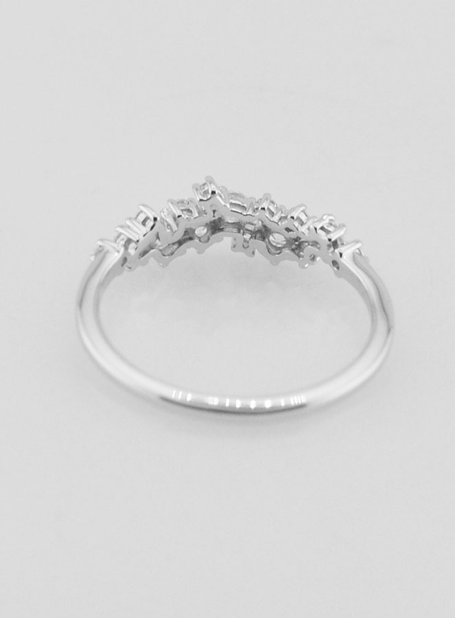 Bague Alliance Argent et Zircons - T54 (pic 4)