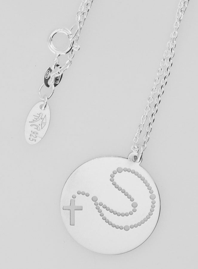 Collier Religieux Pendentif Chapelet - Argent 925/1000 (pic 1)