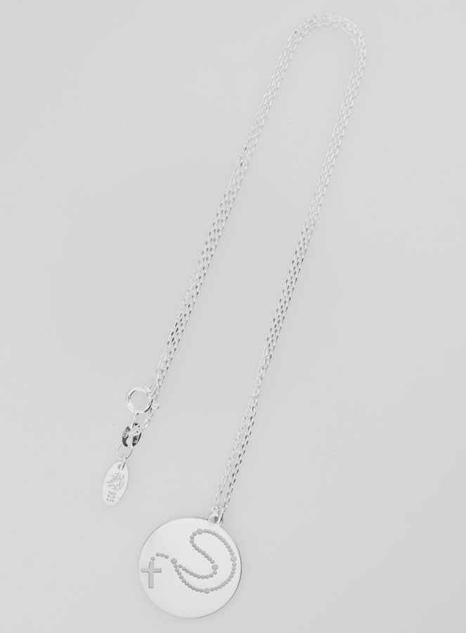Collier Religieux Pendentif Chapelet - Argent 925/1000 (pic 2)