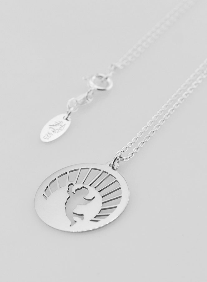 Collier Religieux Ange & Soleil - Argent Massif (pic 1)
