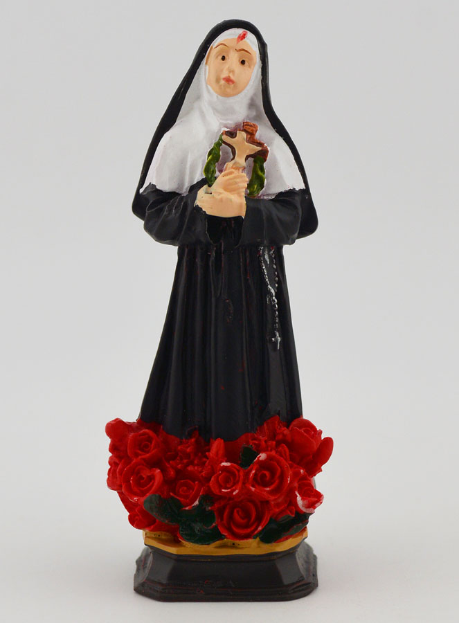 Statue Religieuse de Sainte Rita aux Roses - 7cm (pic 1)