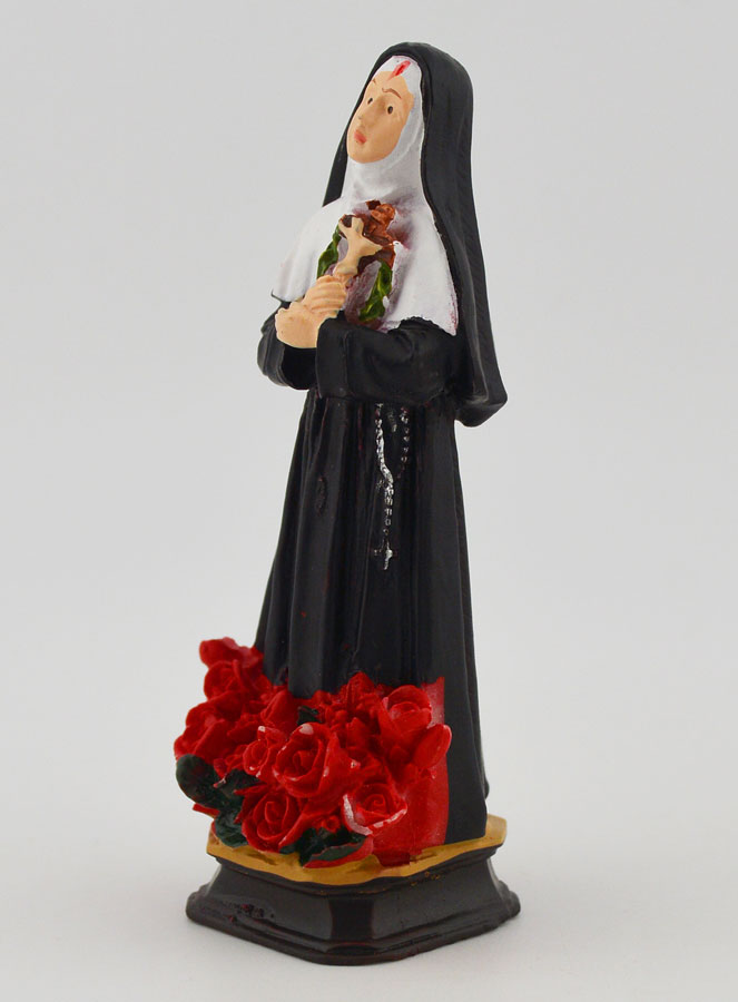 Statue Religieuse de Sainte Rita aux Roses - 7cm (pic 2)