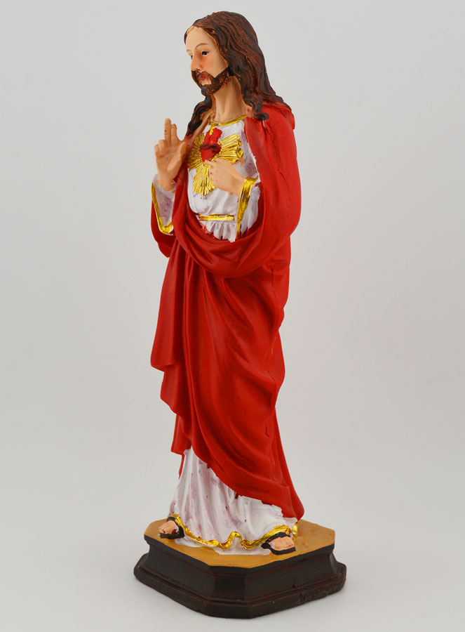 Statue Religieuse du Sacré Coeur de Jésus - 20cm (pic 2)