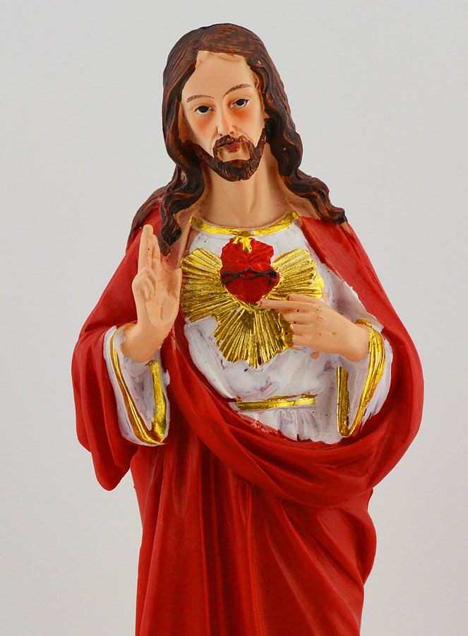 Statue Religieuse du Sacré Coeur de Jésus - 20cm (pic 3)