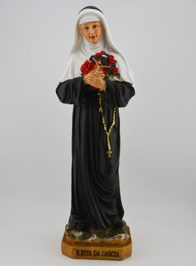 Statue Religieuse de Sainte Rita de Cascia - 30cm (pic 1)