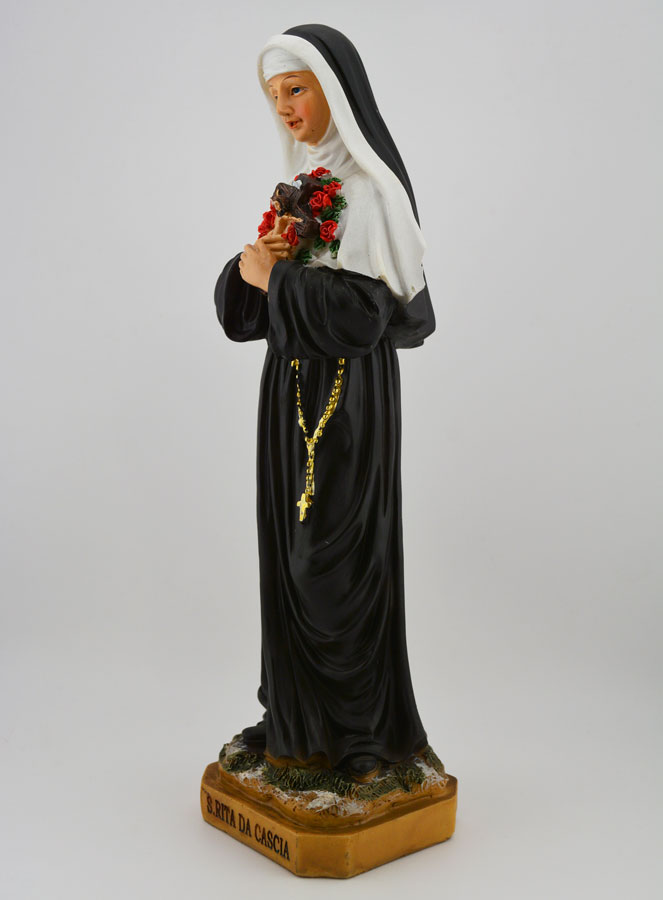 Statue Religieuse de Sainte Rita de Cascia - 30cm (pic 2)