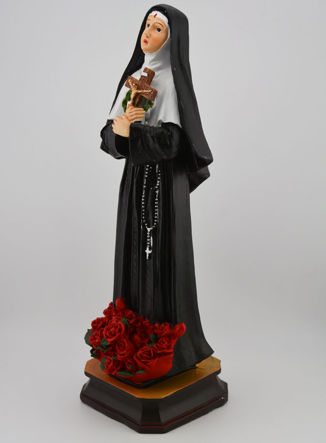 Statue Religieuse de Sainte Rita aux Roses - 30cm (pic 2)