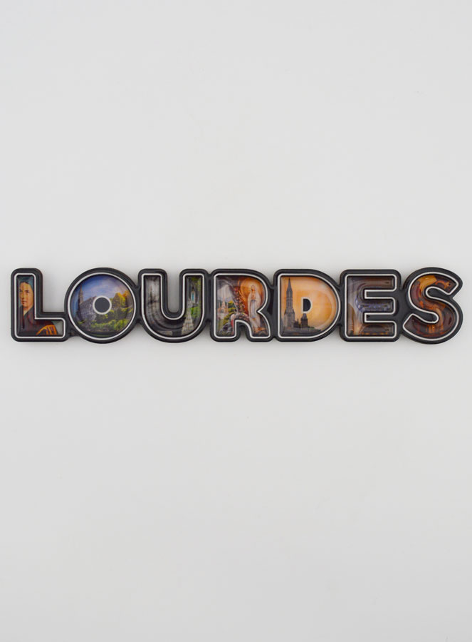 Magnet Texte de Lourdes - 17cm (pic 1)