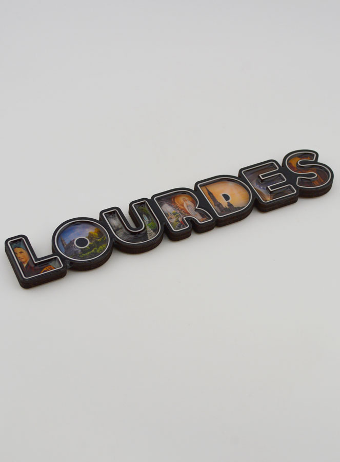 Magnet Texte de Lourdes - 17cm (pic 2)
