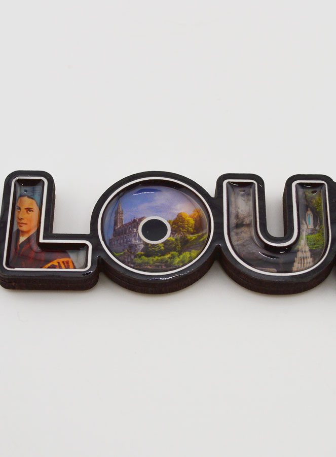 Magnet Texte de Lourdes - 17cm (pic 3)