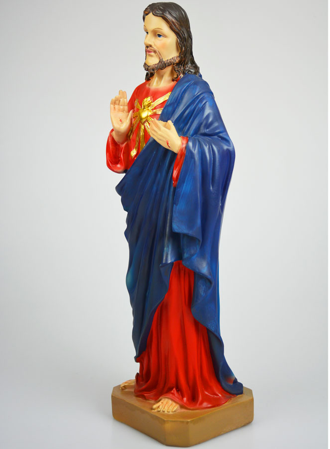 Statue Religieuse Sacré Coeur de Jésus - 40cm (pic 2)