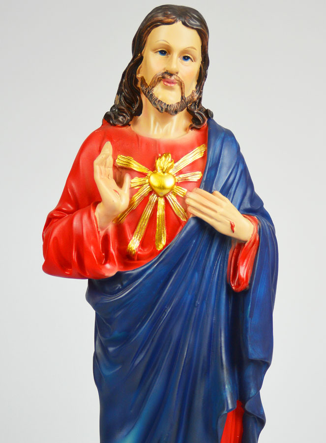Statue Religieuse Sacré Coeur de Jésus - 40cm (pic 3)