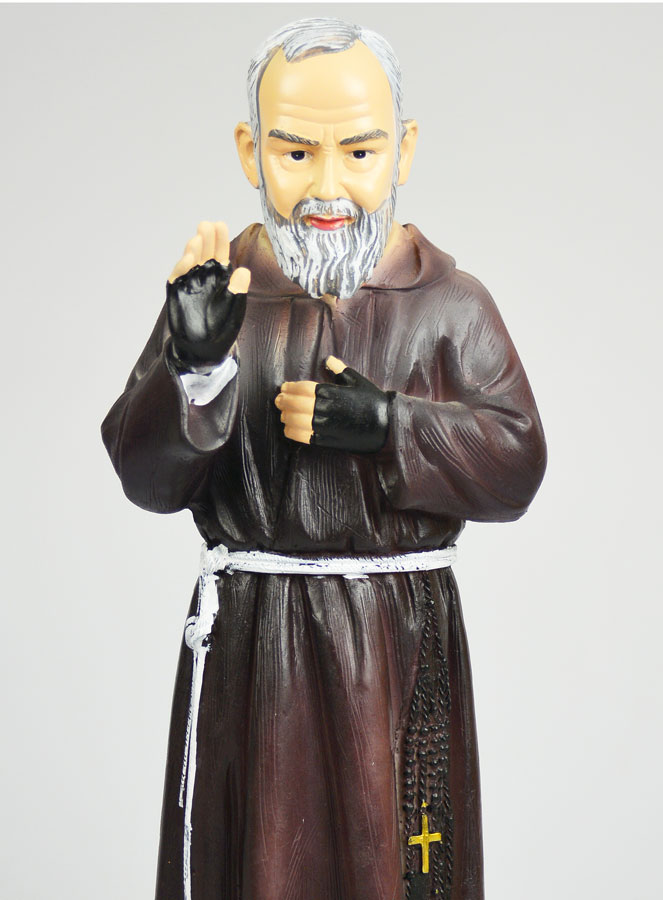 Statue Religieuse de Saint Padre Pio - 40cm (pic 3)