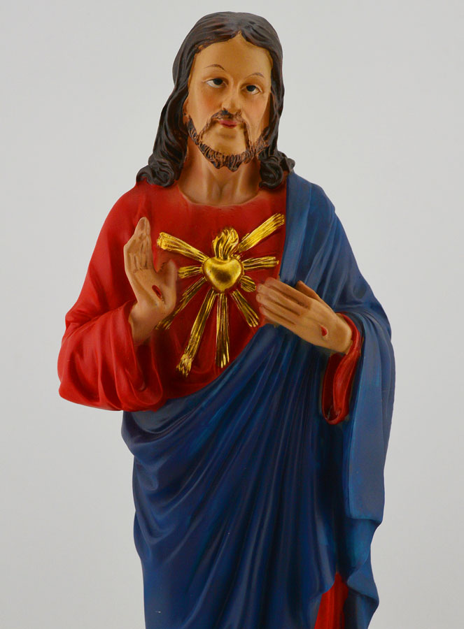 Statue Religieuse de Sacré Coeur de Jésus - 30cm (pic 3)