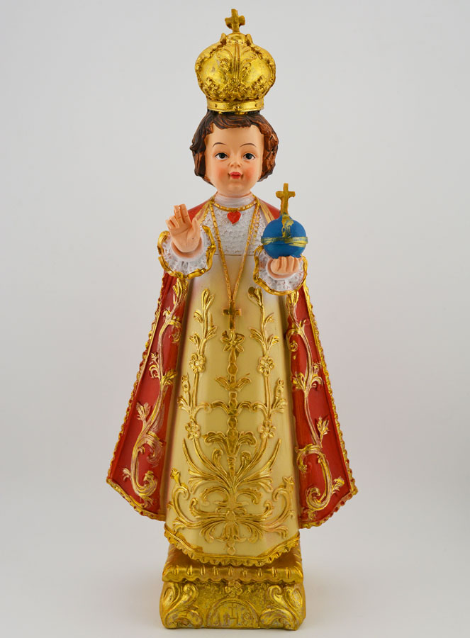Statuette Enfant Jésus De Prague - 15 Cm - Résine - Holyart