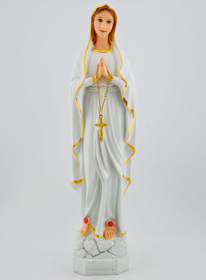 Statue Religieuse de ND de Lourdes - 27cm (pic 1)