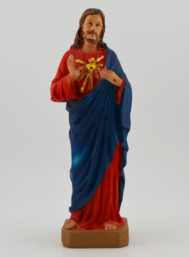 Statue Religieuse du Sacré Coeur de Jésus -15 cm (pic 1)
