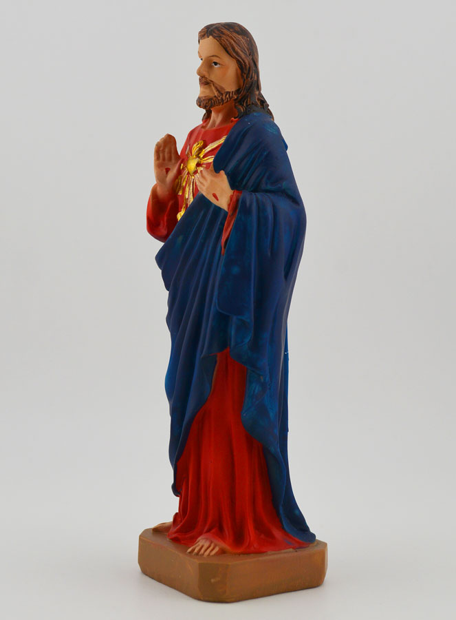 Statue Religieuse du Sacré Coeur de Jésus -15 cm (pic 2)