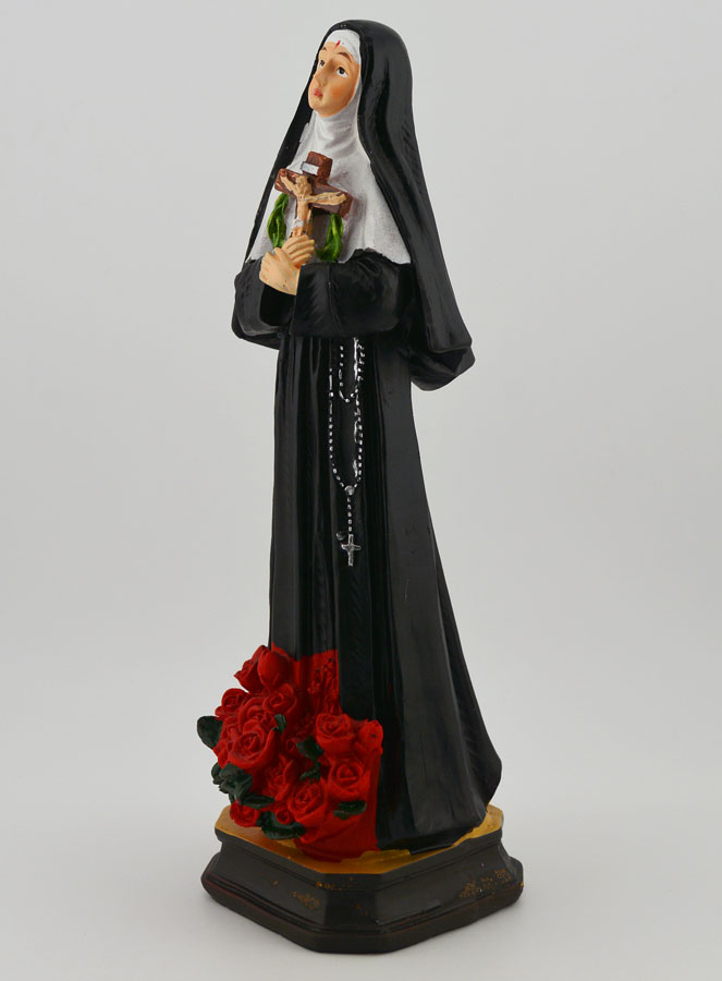 Statue Religieuse de Sainte Rita aux Roses - 20cm (pic 2)