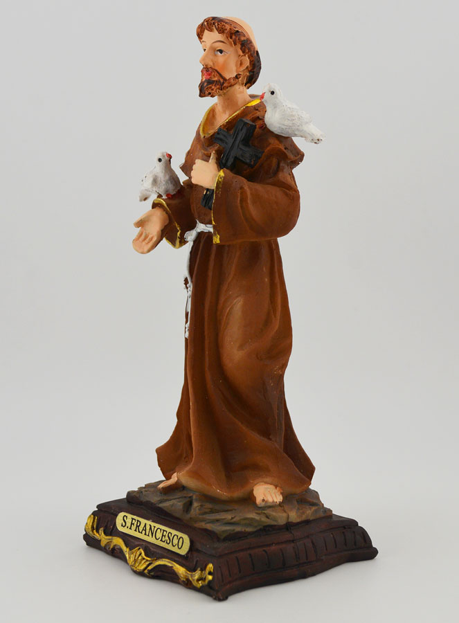 Statue Religieuse de Saint François d'Assise - 13cm (pic 2)
