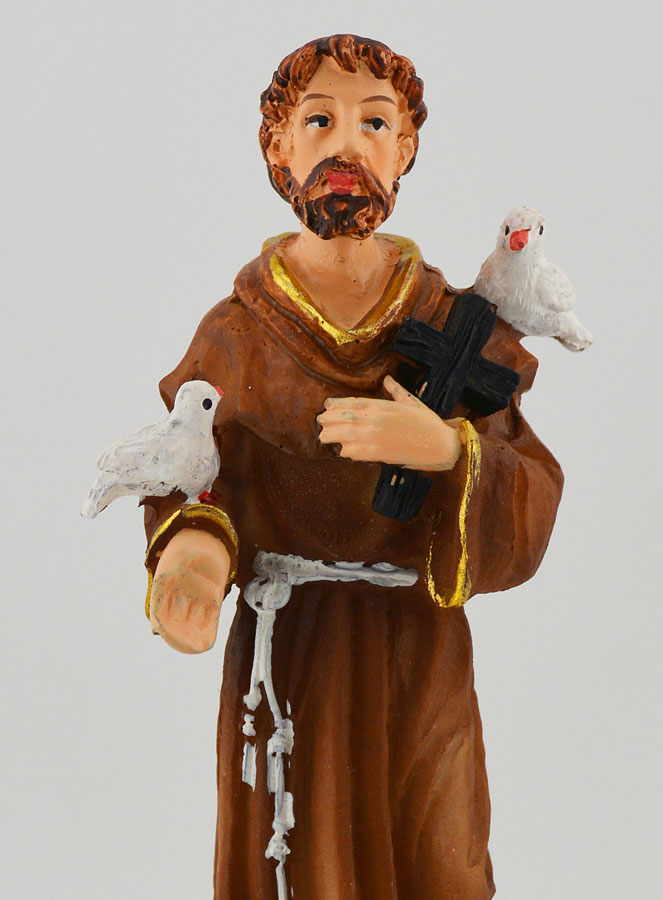 Statue Religieuse de Saint François d'Assise - 13cm (pic 3)