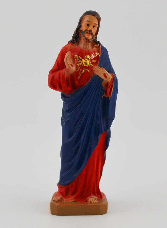 Statue Religieuse Sacré Coeur de Jésus - 7cm (pic 1)