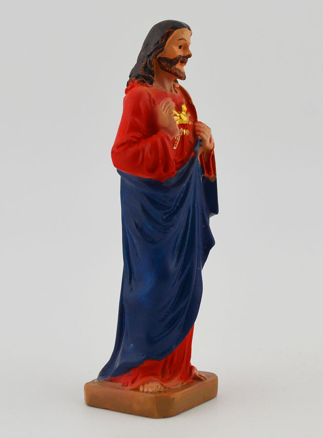 Statue Religieuse Sacré Coeur de Jésus - 7cm (pic 3)