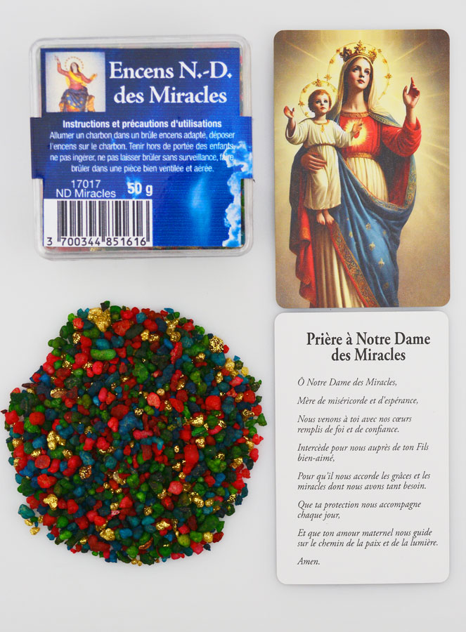 Encens Religieux Notre Dame des Miracles + Prière (pic 1)