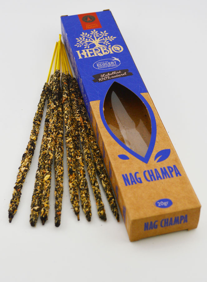 Bâtonnets d'Encens HERBIO Ecocertifiés - Nag Champa 20g (pic 2)