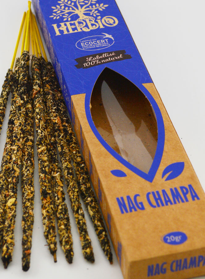 Bâtonnets d'Encens HERBIO Ecocertifiés - Nag Champa 20g (pic 4)