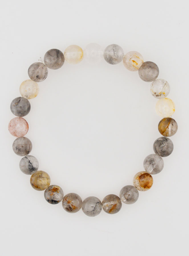 Bracelet en Pierres Naturelles d'Herkimer - 8mm (pic 1)