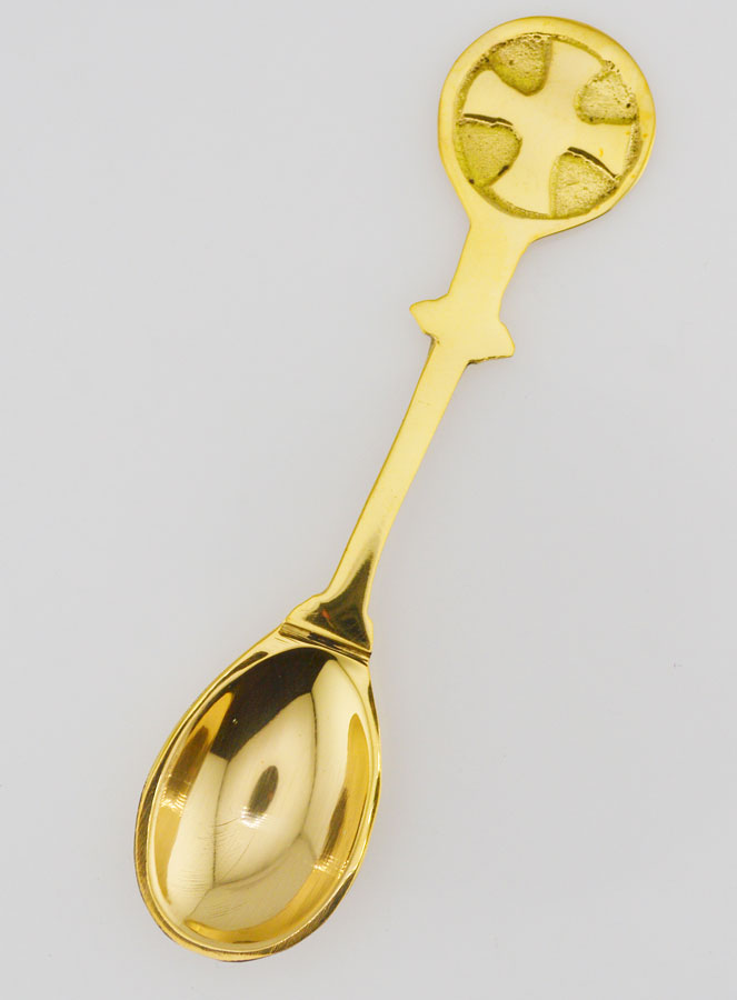 Cuillère à Encens en Laiton Doré - 10 cm (pic 1)