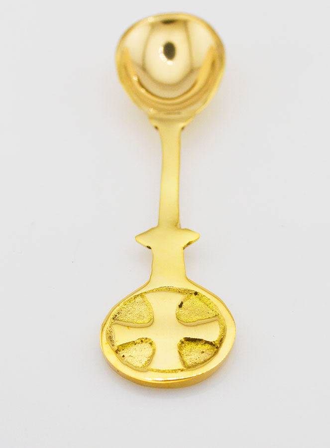 Cuillère à Encens en Laiton Doré - 10 cm (pic 2)