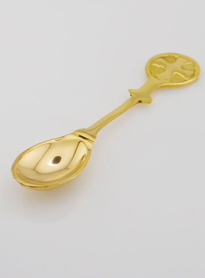 Cuillère à Encens en Laiton Doré - 10 cm (pic 3)
