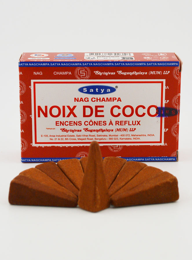Encens Noix de Coco Satya - Cônes à Reflux (pic 1)
