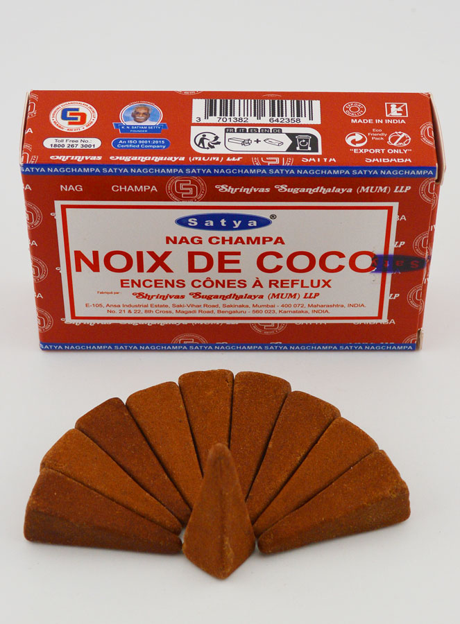 Encens Noix de Coco Satya - Cônes à Reflux (pic 2)