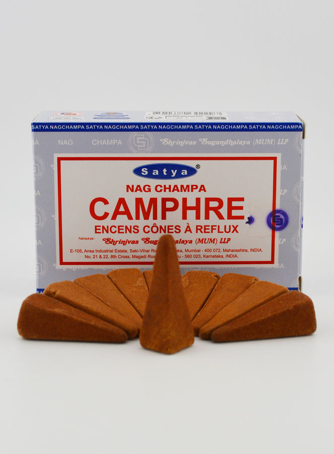 Encens Camphre Satya - 10 Cônes à Reflux (pic 1)