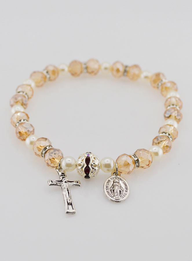 Bracelet Religieux Vierge Miraculeuse - Champagne (pic 2)