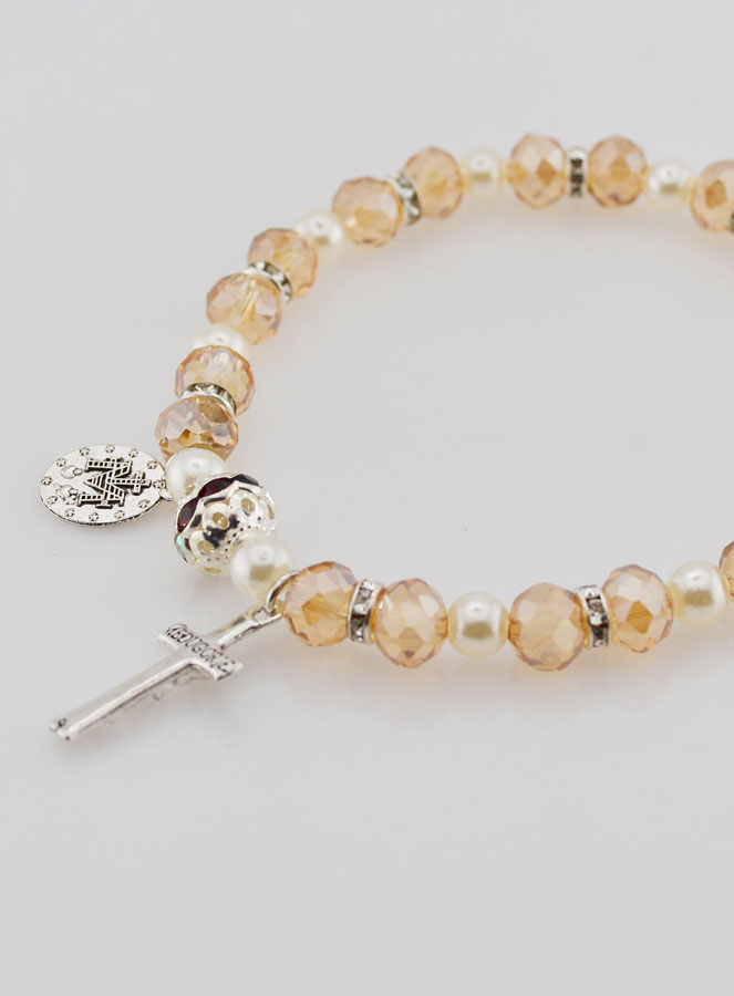 Bracelet Religieux Vierge Miraculeuse - Champagne (pic 4)