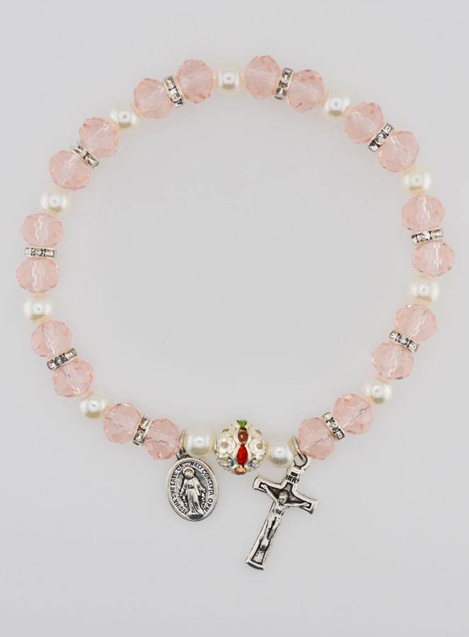 Bracelet Religieux Vierge Miraculeuse - Rose (pic 1)