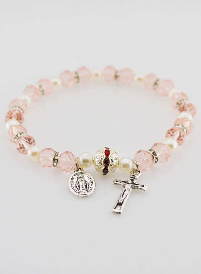 Bracelet Religieux Vierge Miraculeuse - Rose (pic 2)