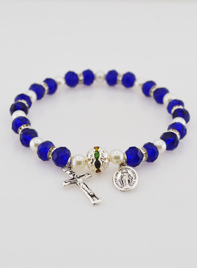 Bracelet Religieux Vierge Miraculeuse - Indigo (pic 2)